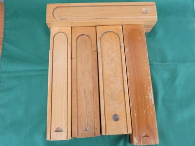 £12.99 • Buy Job Lot Of Wooden 2 Tier Slide Lid, Swing Section, Pen/pencil Boxes X5
