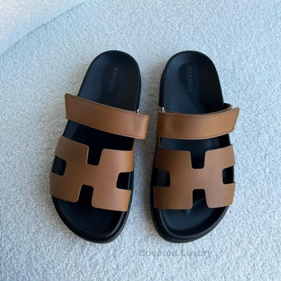 $1860 • Buy NEW HERMES Chypre Brown (Naturel) Sandals 36 With Receipt RARE
