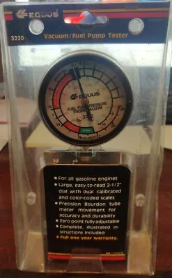$17.95 • Buy Equus 3220 Vacuum/fuel Pump Tester