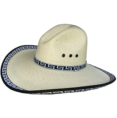 Authentic Sahuayo Region Mexico Palm Straw Premium Gus Crown Vaquero Cowboy Hat • $58.95