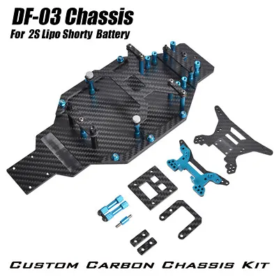 Carbon Chasis Frame Kit For Tamiya DF03 RC Off-Road 4Wd Buggy • $148.88