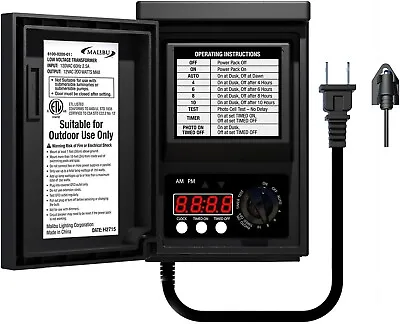 Malibu Power Pack 200watt Low-Voltage Weatherproof Transformer With Photo Sensor • $94.99