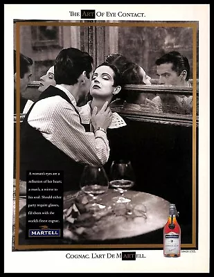 1992 Martell Cognac Vintage PRINT AD Eye Contact Couple Love Alcohol • $10.99