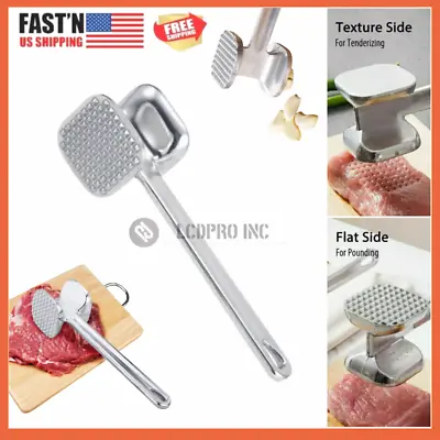 9  Double Side Meat Tenderizer Steak Mallet Food Hammer Beef Pork Kitchen Tool • $7.46