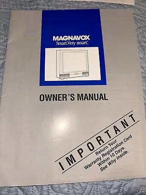 Magnavox CCT132 CWT133 TV VCR  Owner / User Manual Complete Package • $9.99