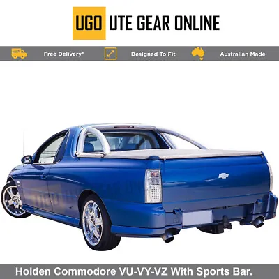 CLIP ON TONNEAU COVER SUITS HOLDEN COMMODORE UTE VU VY VZ W/ FACTORY SPORTS BAR • $250.19