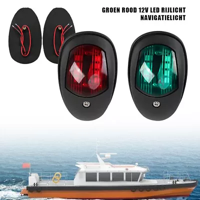 2x Waterproof Red & Green 8 LED Navigation Lights Boat Pontoon Marine Bow Lamp • $13.61