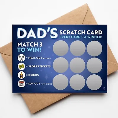 Gift For Dad | Dads Scratch Card | Fathers Day Gift | Christmas Birthday Present • £4.15