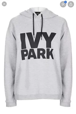 £28 • Buy Ivy Park Beyonce Spell Out Gray Hoodie Sweatshirt Womens Size XS