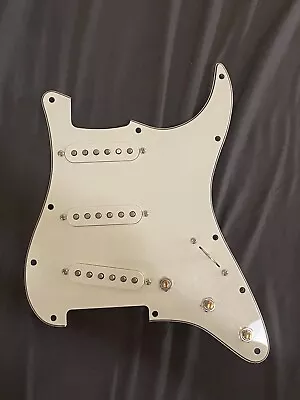 2018 Fender MIM Player Series Stratocaster Loaded Pickguard White SSS Alnico V's • $130