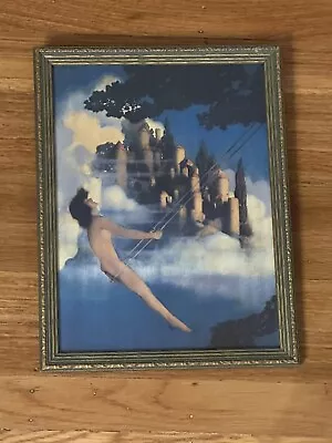 Framed Maxfield Parrish Art Deco Print “Dinky Bird” 9.5” X 12.5” • $40