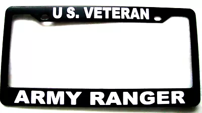 License Plate Frame Polished ABS-U.S. VETERAN/ARMY RANGER-#8637W • $9.95