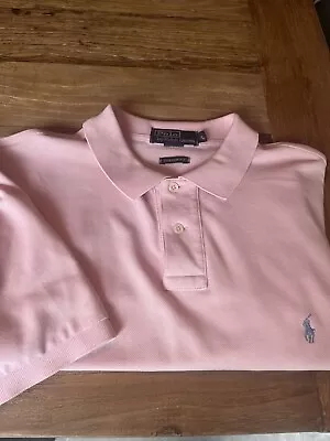 Mens Polo Ralph Lauren Pink Polo Shirt XL RRP £109 Classic Fit • £13