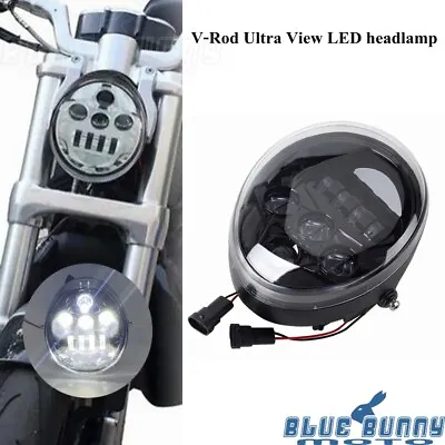 V-Rod Ultra View LED Headlamp Headlight Replacement For Harley VRSC VRSCA VRSCAW • $62.92