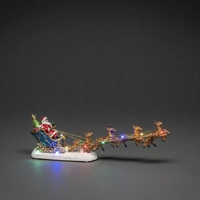 £19.99 • Buy Konstsmide Santa And Sleigh Fibre Optic Lit Scene Decoration