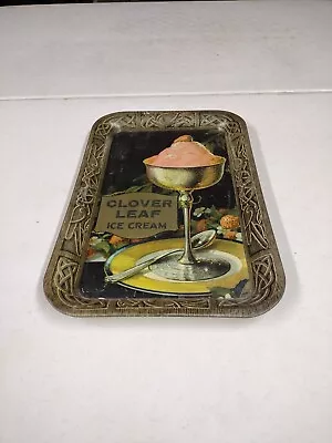 Vintage 17.5  Clover Leaf Ice Cream Advertising Tray • $179.95