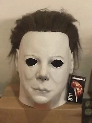 Michael Myers Mask Deluxe Adult Latex Halloween Horror Fancy Dress Killer Scary • £23.77