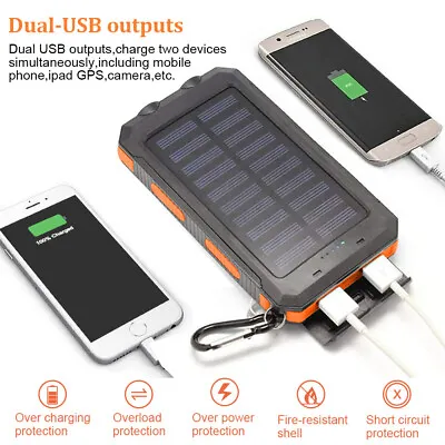 2000000mAh Portable External Solar Power Bank Dual USB Battery Charger For Phone • $21.95