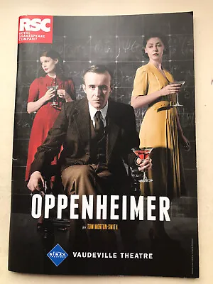 £5.95 • Buy OPPENHEIMER Theatre Programme JOHN HEFFERNAN OLIVER JOHNSTONE JAMIE WILKES