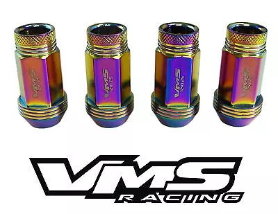 Vms Racing 20pc Premium Aluminum Lug Nuts Neochrome For 08-14 Subaru Wrx Sti • $59.99