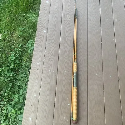 Vintage Fishing Rod Montague Monterey Split Bamboo 7’ 6” Heavy  2-piece Antique • $90