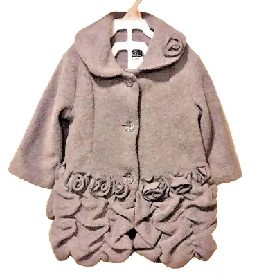 Mack & Co. Gray Ruffle Girl's Winter Coat Size 18 Months Excellent Condition • $19.99