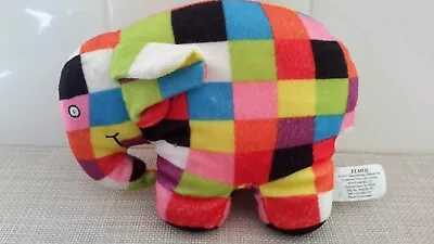 David McKee Elmer 2007 Patchwork Elephant  Plush  Colorful Stuffed Animal Toy • $20.99