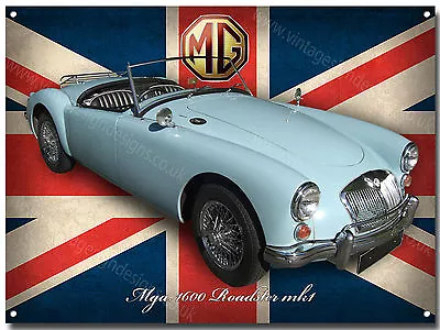 Mg Mga 1600 Roadster Mk1 Metal Signclassic Mgavintage Mga Roadster. • $12.37