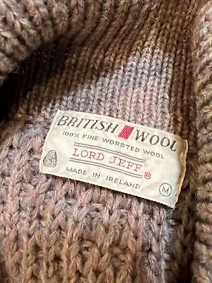 Vtg Lord Jeff British Thick Wool Fine Worsted Wool Shawl Collar Men's M - Flaw • $68.40