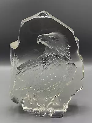 Mats Jonasson Lead Art Crystal Eagle Sculpture Paperweight • $29.99