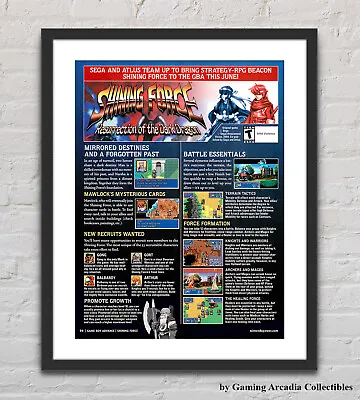 Shining Force Resurrection Of The Dark Dragon GBA Promo Ad Poster Unframed G5719 • $14.98