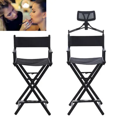 Professional Aluminum Director Makeup Artist Chair Folding Photo Prop Chairs • £34.95