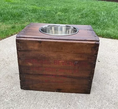 Vintage General Beverages Cleveland OH Crate Repurposed As Raised Dog Feeder • $125