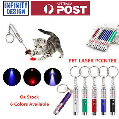 Mini Cat Dog Pet Toy Red Laser Light LED Pointer Pen Lazer Interactive Training • $4.85