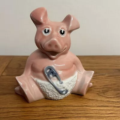 Vintage Wade Natwest Baby Pig Woody Piggy Bank Money Box With Original Stopper • £12.99