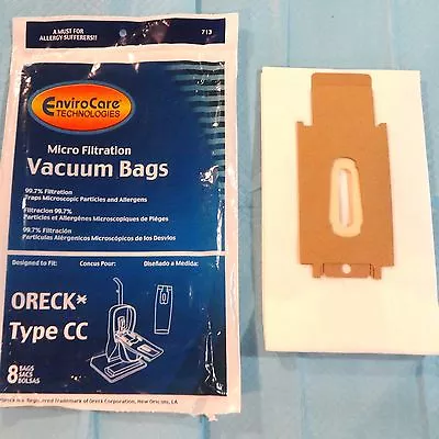 8 Oreck Type CC Upright XL Vacuum Bags + 1 Belt 1 Left CLOSEOUT SALE • $14.89