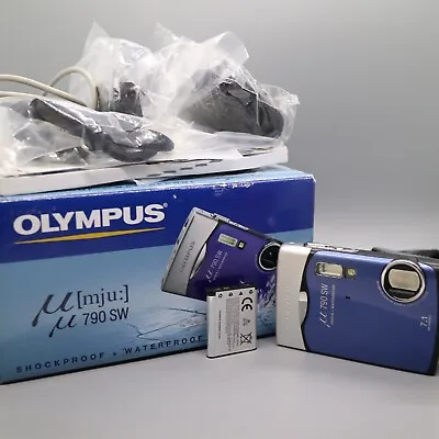 £45.49 • Buy Olympus Underwater Digital Camera Mju 790 SW 7.1MP Blue Tested