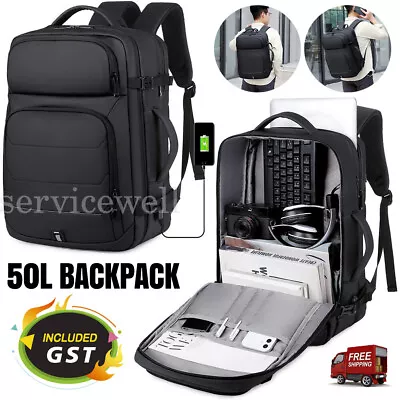 50L Man Women Travel Backpack Laptop Backpack Waterproof Business Bag School Bag • $40.15