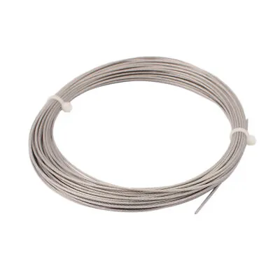 10M Length 1mm Diameter Plastic Coated Flexible Steel Wire Cable Rope • £6.59