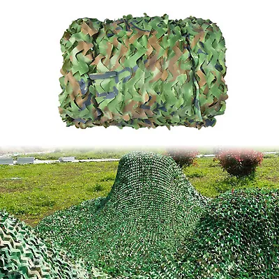 Military Camo Netting Camouflage Net Woodland Cutable Camping Hunting Sunshade • $7.85