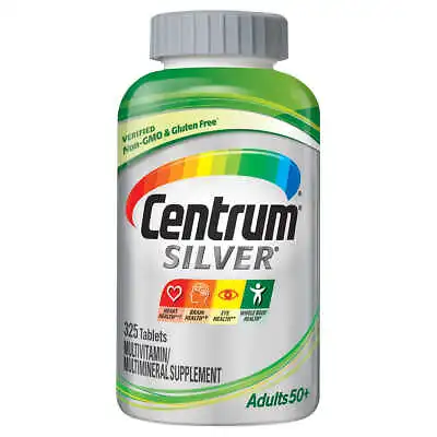 Centrum Silver Adults 50+ 325 Tablets Multivitamin Supplement EXP 04/2025 • $34.89