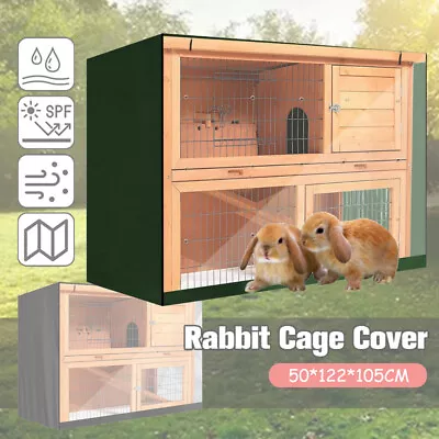 4FT Rabbit Hutch Cover Pet Bunny Cage Cover For Double Decker Rabbit Hutch Cover • $27.54