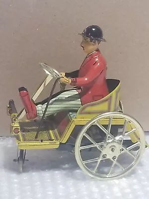 Masudaya Modern Toys Vintage Japanese Tin 1950-1960's 3 Wheeler With Man • $170.04