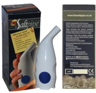 Cisca Easy Saltpipe Salt Pipe- Asthma Hayfever Sinus Bronchitis Natural Remedy • £17.89