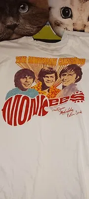 Authentic Vintage 1986 Monkees 20th Anniversary Tour Souvenir T-Shirt XL • $36