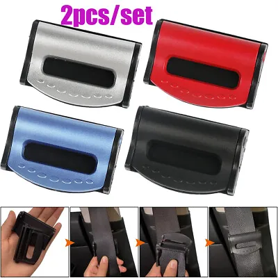 2PCS Car Safety Seat Belt Buckle Clip Seatbelt Stopper Adjuster Clip Seat Strong • £2.99