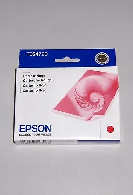 Epson Genuine OEM T054720 Red Ink Cartridge R800 R1800 • $9.95