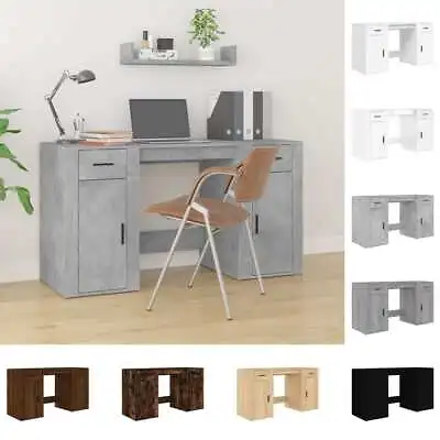 Desk With Cabinet Engineered Wood Laptop Table Office Multi Colours VidaXL • £122.99