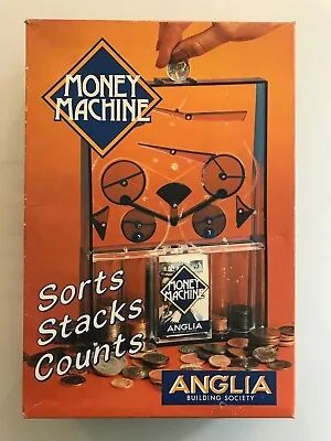 EXCEPTIONALLY RARE Anglia Building Society COIN SORTER Money Box 80s BANK 1980s • £39.99