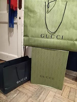 Authentic Gucci Empty Magnetic Box Huge 56x46x28cms + Carrier Bag +tissue Paper  • £27